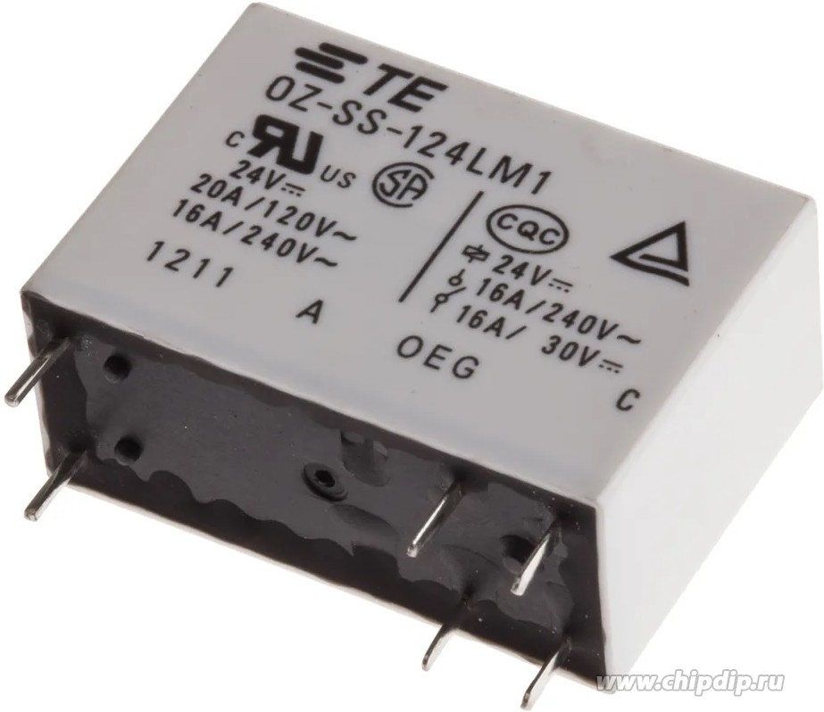 OZ-SS-112LM1,200, Реле 1 замык. 12VDC, 16A/240VAC SPST-NO (OBSOLETE!)